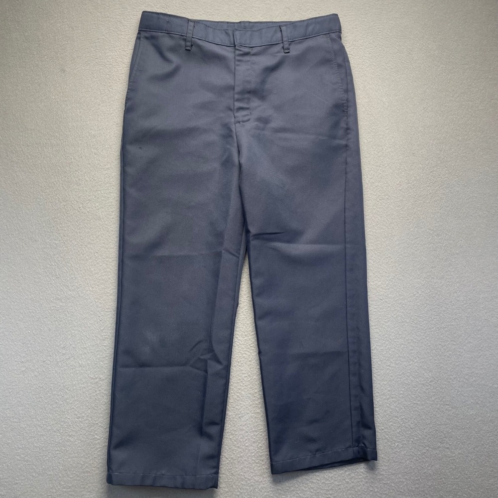 Girls School Uniform Pants Navy Straight Leg Polyester Size 18 A+ Simply Best